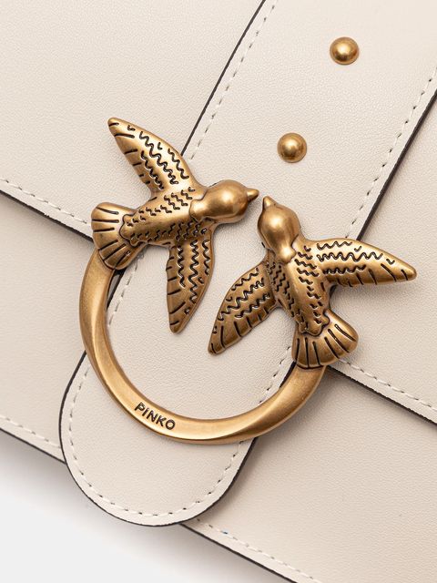 Pinko torebka skórzana kolor beżowy 105856 A0F1