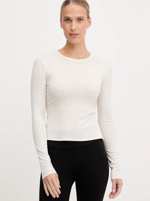 New Balance longsleeve treningowy damski kolor beżowy WT53133PEF