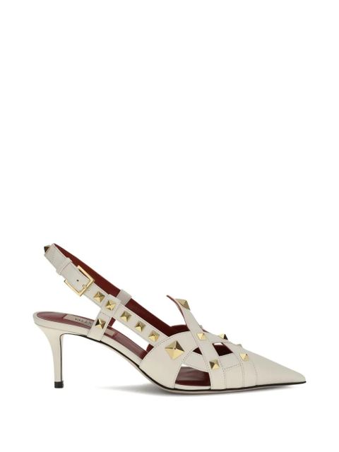 Valentino Garavani studded pointed heeled pumps - Neutrals - zdjęcie produktu nr 1