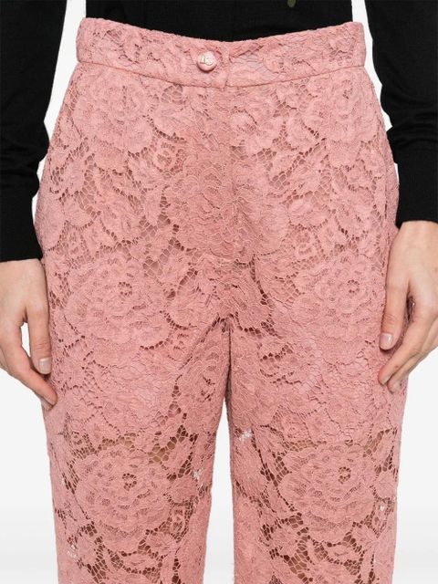 Dolce & Gabbana DNA floral-lace trousers - Pink