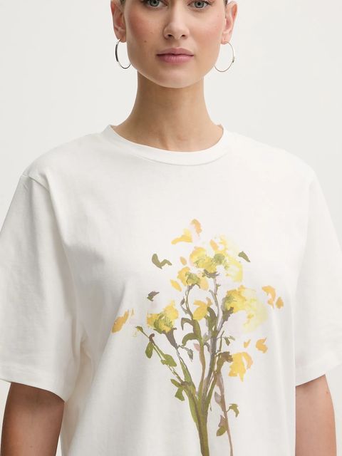 Stine Goya t-shirt bawełniany damski kolor biały SG-PS26-T009-2243P