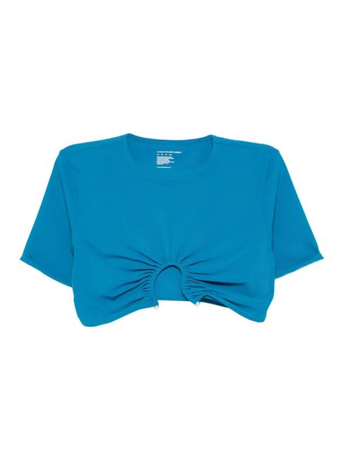 Christopher Esber pearl-embellished gathered top - Blue - zdjęcie produktu nr 1