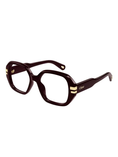 Chloé Eyewear oversize-frame glasses - Red - zdjęcie produktu nr 2
