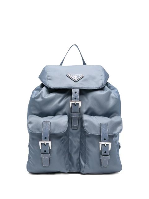 Prada logo-plaque backpack - Blue - zdjęcie produktu nr 1