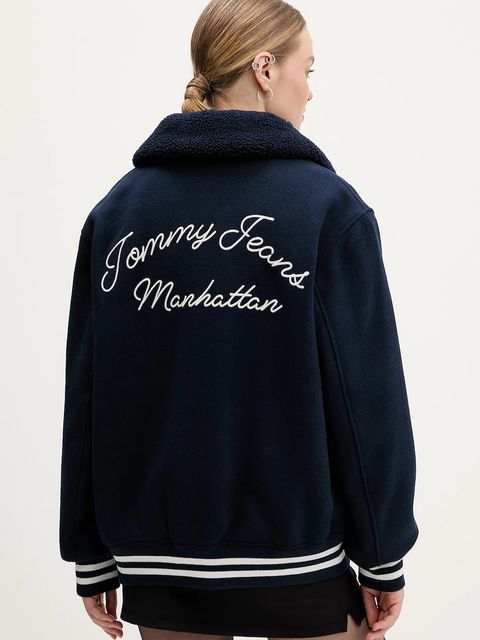 Tommy Jeans kurtka z dodatkiem wełny