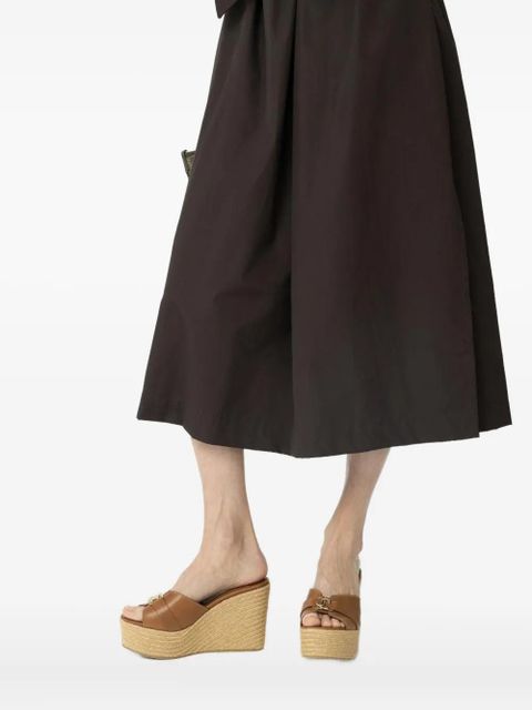 Jimmy Choo 100mm Leda wedge sandals - Brown