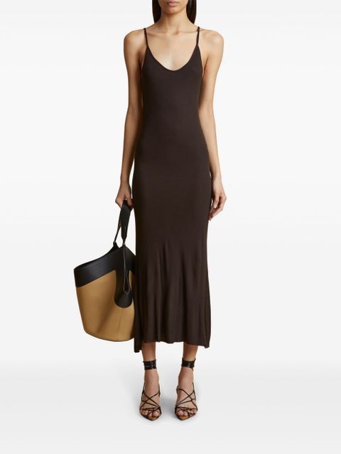 KHAITE Leesal midi dress - Brown - zdjęcie produktu nr 2