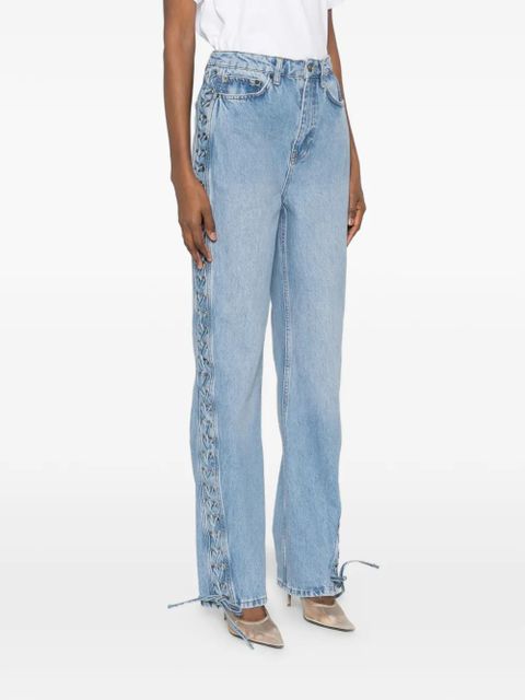 ROTATE BIRGER CHRISTENSEN lace-up jeans - Blue - zdjęcie produktu nr 2