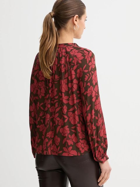 United Colors of Benetton bluzka damska kolor bordowy wzorzysta 50IGDQ0CN