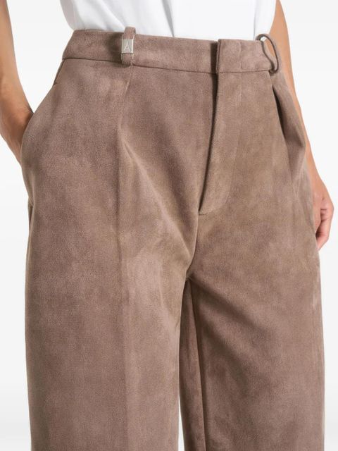 Manière De Voir Solène eiffel-detail trousers - Brown