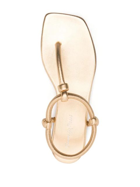 Gianvito Rossi Juno thong leather sandals - Gold