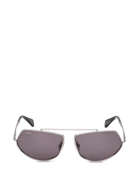 Max Mara Eyewear brow-bar geometric-shape sunglasses - Silver - zdjęcie produktu nr 1