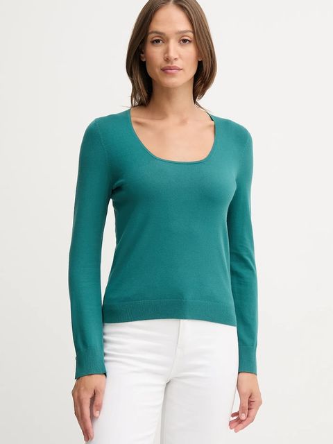 United Colors of Benetton sweter damski kolor zielony lekki 1W2AD10E5 - zdjęcie produktu nr 1