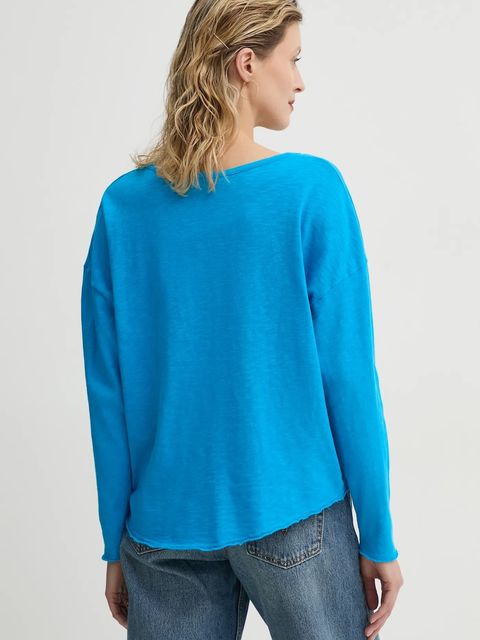 American Vintage longsleeve bawełniany kolor turkusowy SON02GGE25 - zdjęcie produktu nr 2