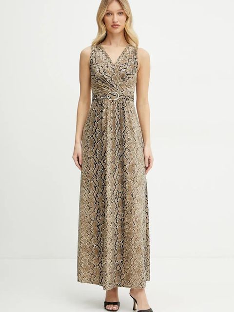 Morgan sukienka RCOBRA kolor zielony maxi prosta RCOBRA - zdjęcie produktu nr 2