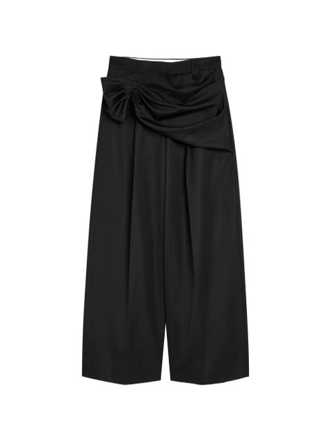 Simone Rocha knot detail palazzo pants - Black - zdjęcie produktu nr 2
