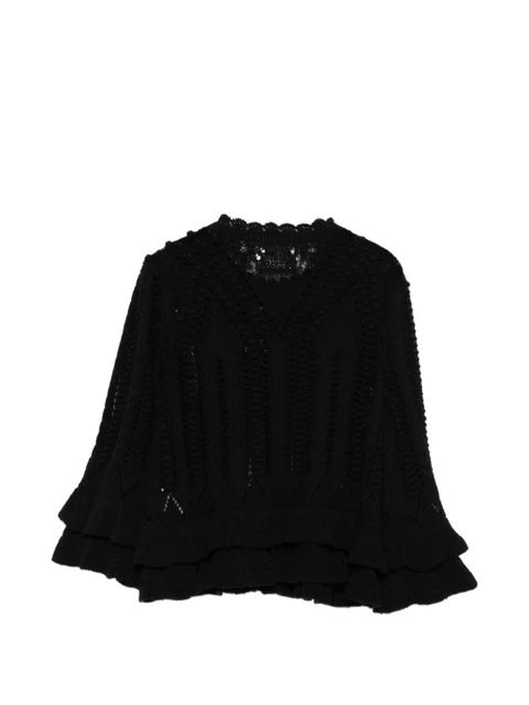 MARANT ÉTOILE Norma ruffled sweater - Black - zdjęcie produktu nr 2