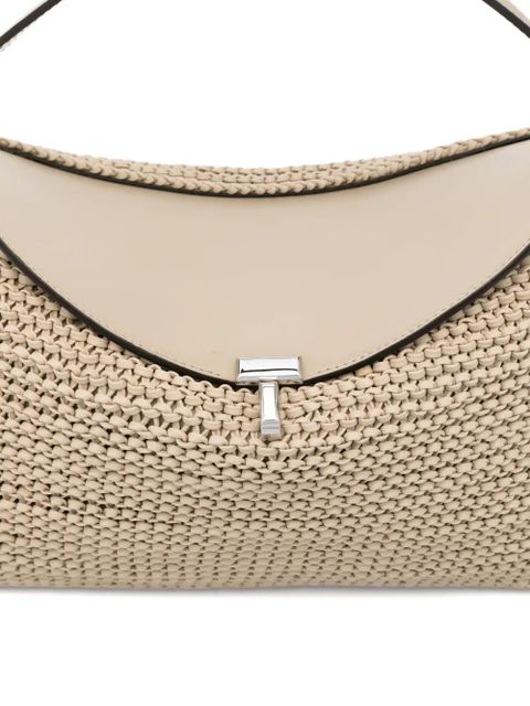 TOTEME Twist-lock fastening leather tote bag - Neutrals