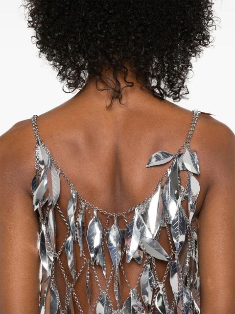 Rabanne chainmail scoop-neck top - Silver