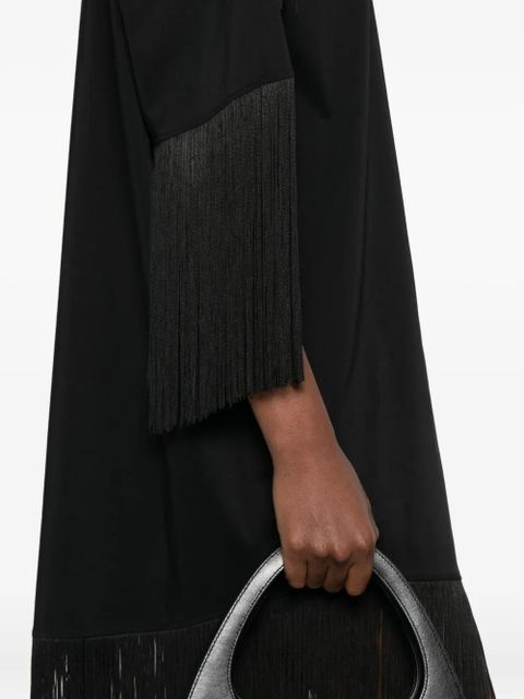 MM6 Maison Margiela fringe-trimmed shirt midi dress - Black