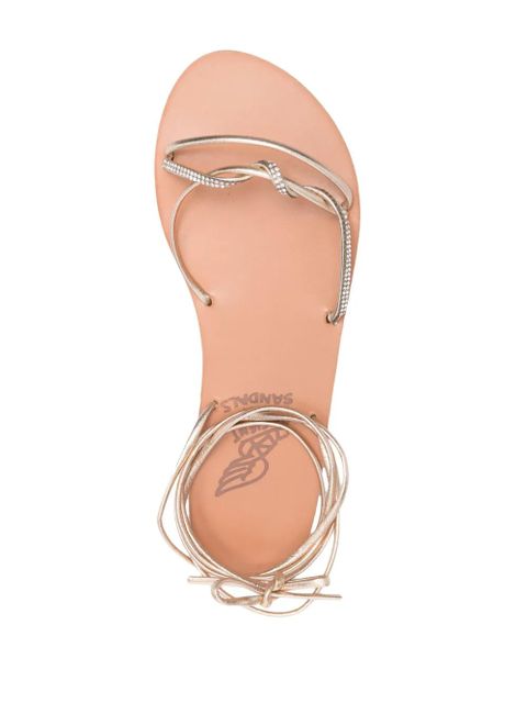 Ancient Greek Sandals crystal-embellished Treli sandals - Gold
