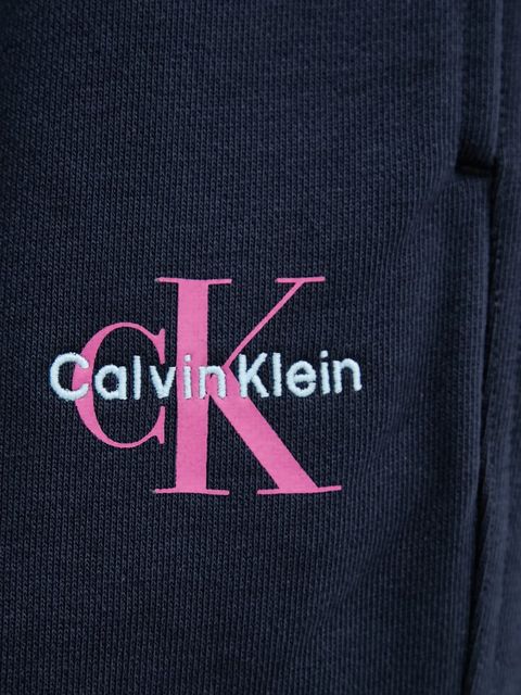Calvin Klein Jeans spodnie dresowe damskie kolor granatowy gładkie LV047B235G