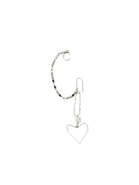 ISABEL MARANT heart crystal-embellished ear cuff - Silver - zdjęcie produktu nr 2