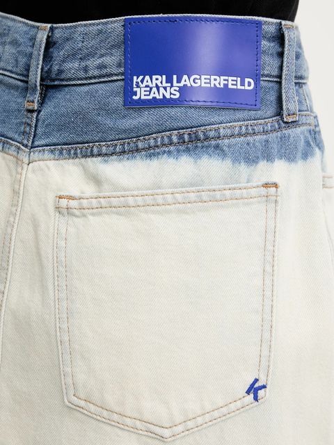 Karl Lagerfeld Jeans spódnica jeansowa kolor niebieski midi prosta A2W12014