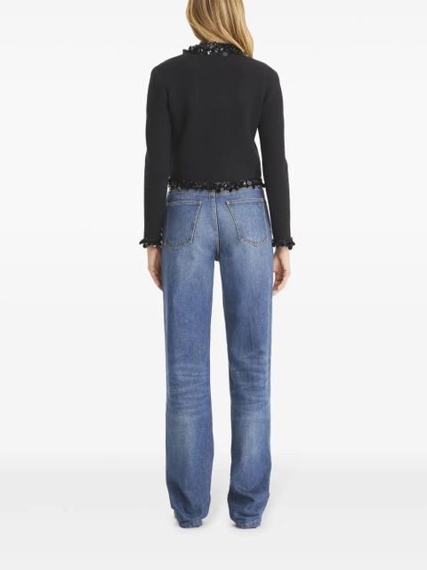 Tory Burch embellished cropped cardigan - Black