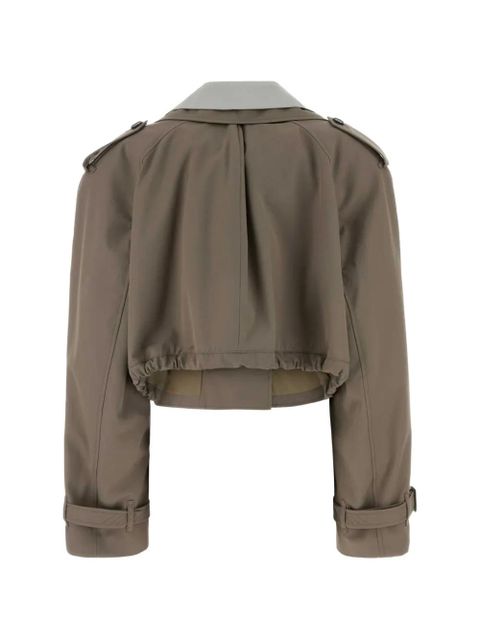 The Attico gabardine cropped trench coat - Brown - zdjęcie produktu nr 2
