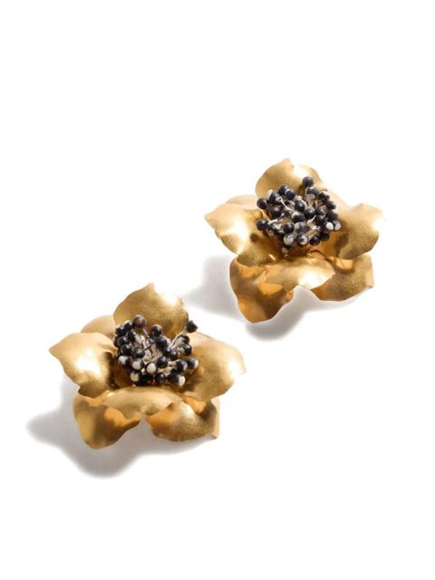 Valentino Garavani Fleur Lumineuse earrings - Gold