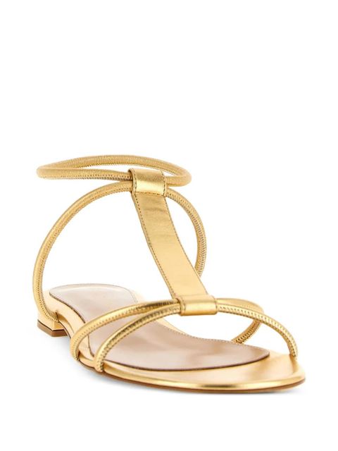 Gianvito Rossi Lilo elastic leather sandals - Gold - zdjęcie produktu nr 2