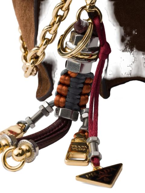 Prada Soft Sound small suede shoulder bag - Brown