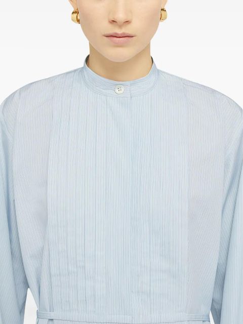 Jil Sander long-sleeve cotton midi dress - White