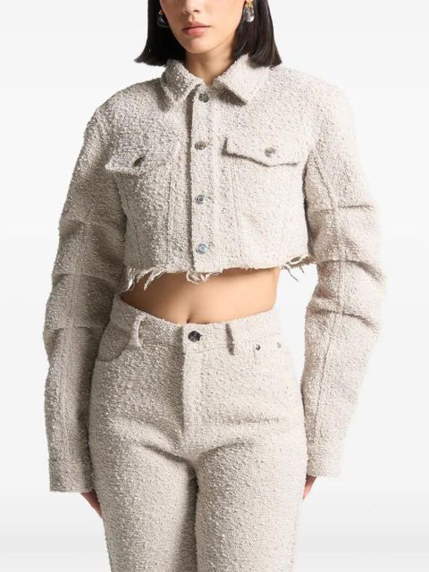 Manière De Voir Catherine bouclé cropped jacket - Neutrals - zdjęcie produktu nr 1