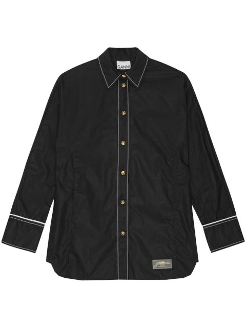 GANNI contrasting shirt - Black - zdjęcie produktu nr 1