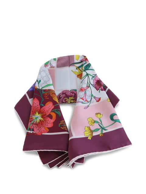 Gucci floral silk scarf - Purple - zdjęcie produktu nr 2