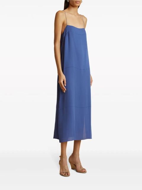 KHAITE Sicily silk midi dress - Blue - zdjęcie produktu nr 2