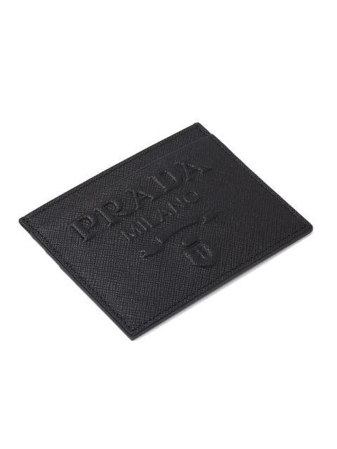 Prada embossed-logo cardholder - Black
