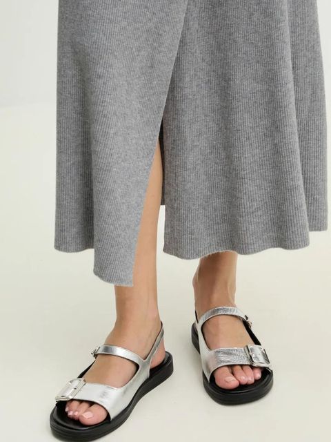 Answear.LAB sandały skórzane damskie kolor srebrny - zdjęcie produktu nr 1