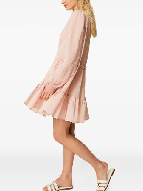 TWINSET ruffled shirt dress - Pink