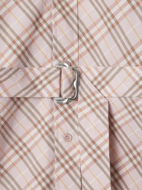 Burberry checked shirt dress - Pink