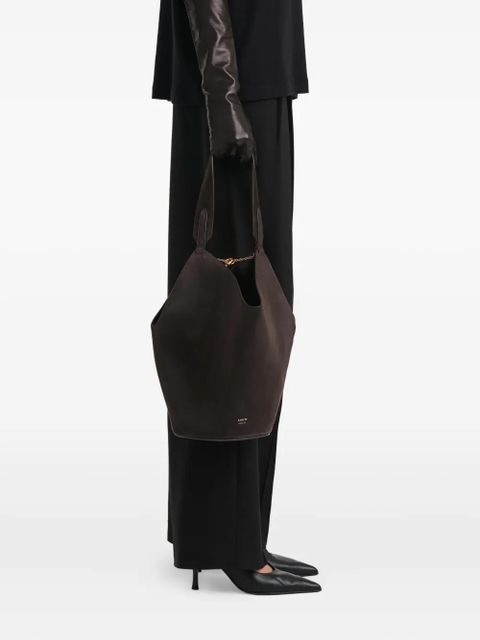 KHAITE suede shoulder bag - Brown - zdjęcie produktu nr 2