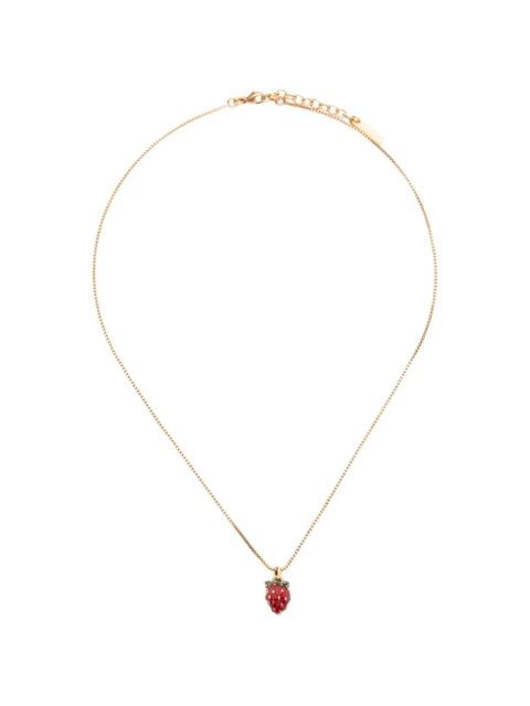 Saint Laurent strawberry-pendant necklace - Gold - zdjęcie produktu nr 1