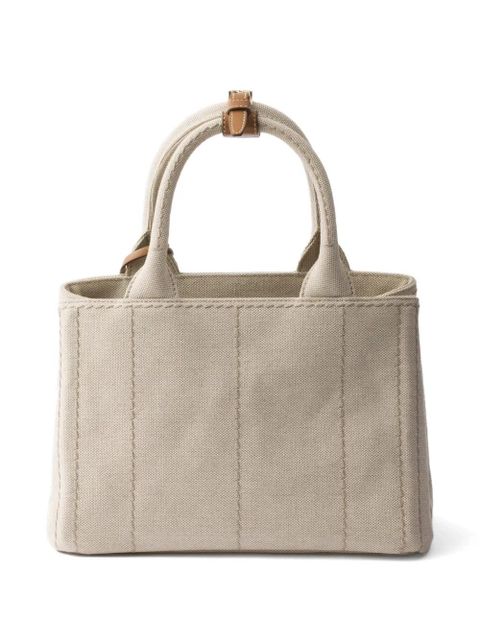 Prada Jardini re small cotton canvas bag - Neutrals - zdjęcie produktu nr 2