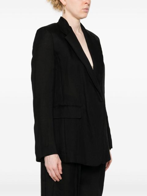 Chloé open-front ramie blazer - Black