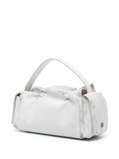 Acne Studios Multipocket leather tote bag - White