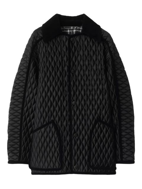 Burberry quilted corduroy-trimmed jacket - Black - zdjęcie produktu nr 1
