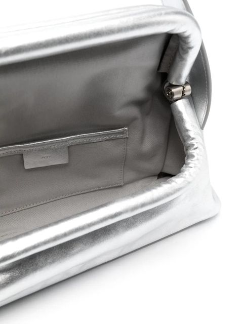 Osoi Folder Brot metallic-leather shoulder bag - Silver