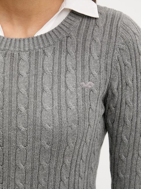 Hollister Co. sweter damski kolor szary KI350-5305-112